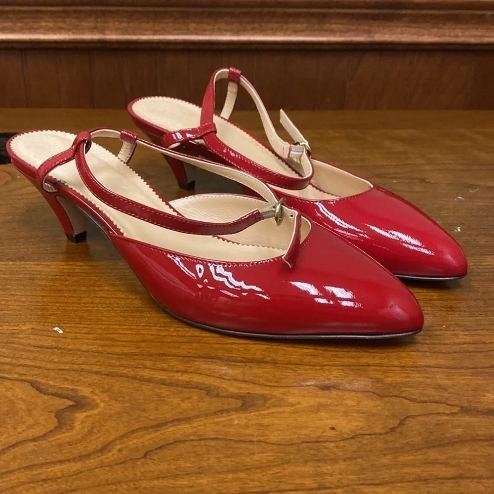J Crew Pointed-toe heels in Italian patent leather Item BM702